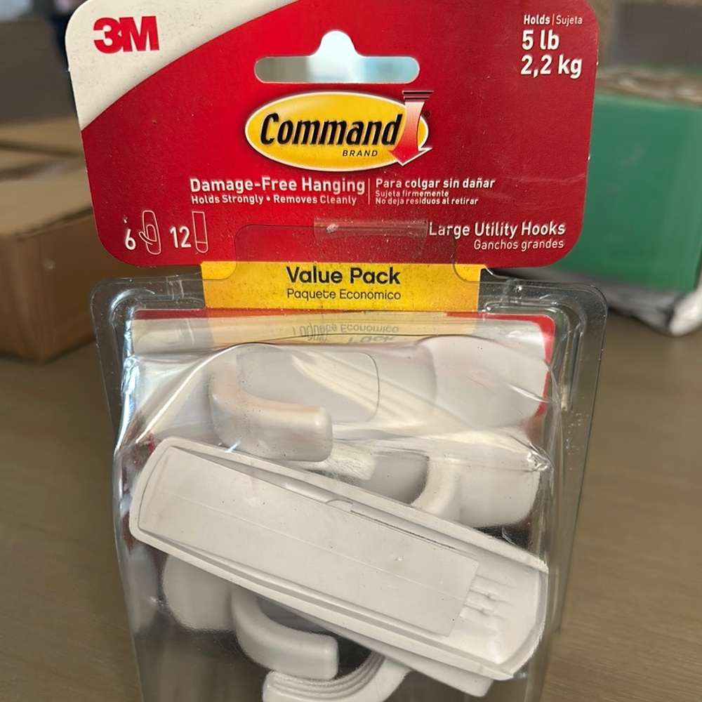 3M Command Large Utility Hooks - White